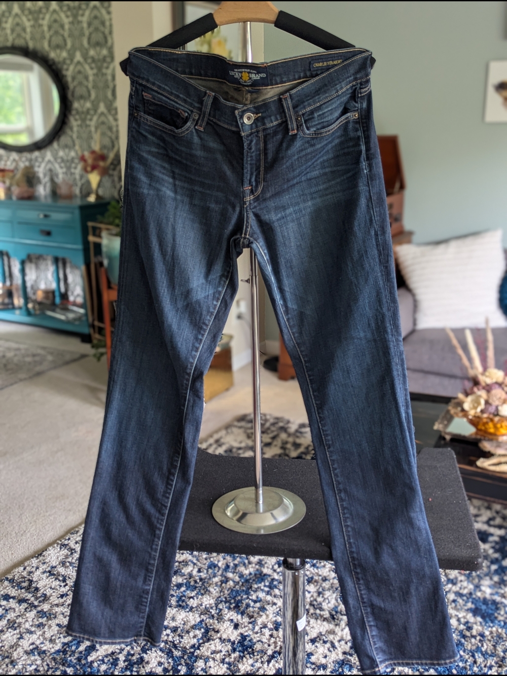 Lucky Brand Dark Blue Straight Leg Jeans